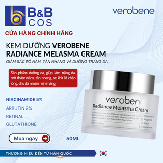   VEROBENE  KEM DƯỠNG TRẮNG ỨC CHẾ SẮC TỐ NÁM VEROBENE RADIANCE MELASMA CREAM 50G 