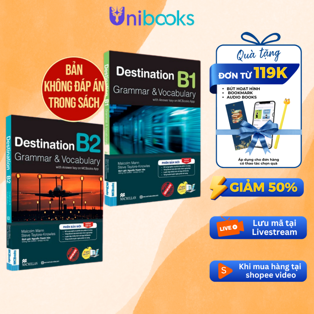 Sách - Destination B1 & B2 Grammar and Vocabulary phân loại Lẻ/Combo - Phiên bản mới 2024 MCBooks