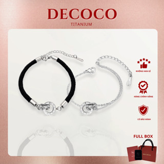  Vòng tay đôi nam nữ Decoco Eternal hai vòng tròn đan vào nhau   kèm Túi giấy + Hộp + Thiệp   