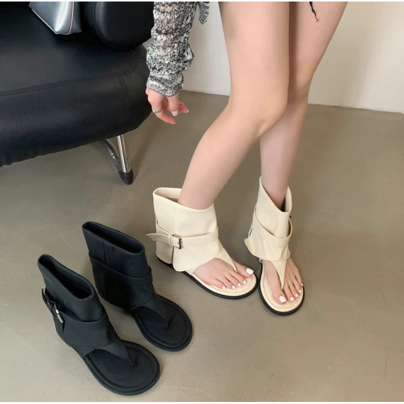 B01_Boôt  khoá xỏ ngón hot trend _ HT shoes( lùi 1size ạ)