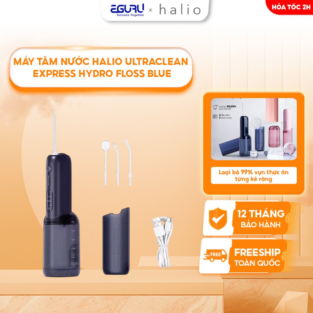 Máy tăm nước Halio UltraClean Express Hydro Floss phiên bản cho người niềng răng