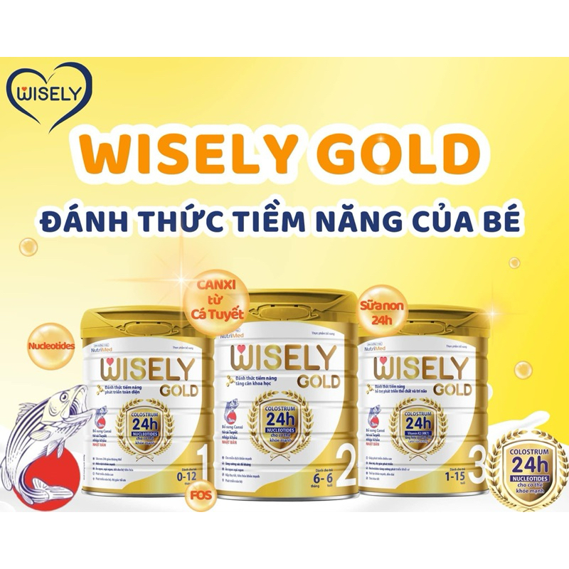 Sữa Wisely Gold 1-2-3 830g