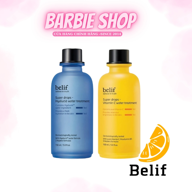 [Tem LG] Nước Dưỡng Belif Super Drops Hyaluronic / Vitamin C Water Treament 150ml