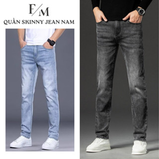 Quần Jean Nam Skinny Co Giãn 4 Chiều Chất Jean Mềm Mại Quần Jean Skinny Nam Dáng Ôm Dễ Phối Đồ FOXY