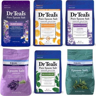 [Hàng Mỹ] Muối Tắm Pure Epsom Salt Tẩy Tế Bào Chết Hiệu Equaline & DrTeal's 1.36Kg-2.27KG