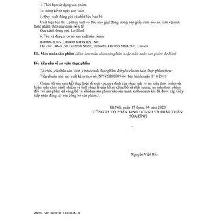 Men vi sinh 10 chủng BioAmicus Complete- Canada.
