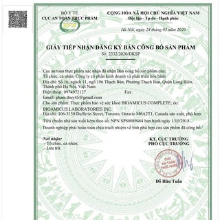 Men vi sinh 10 chủng BioAmicus Complete- Canada.