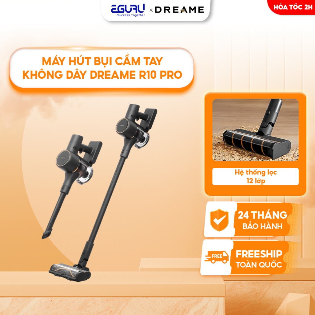 Máy hút bụi cầm tay không dây Dreame R10 Pro - Hàng chính hãng - BH 24 Tháng