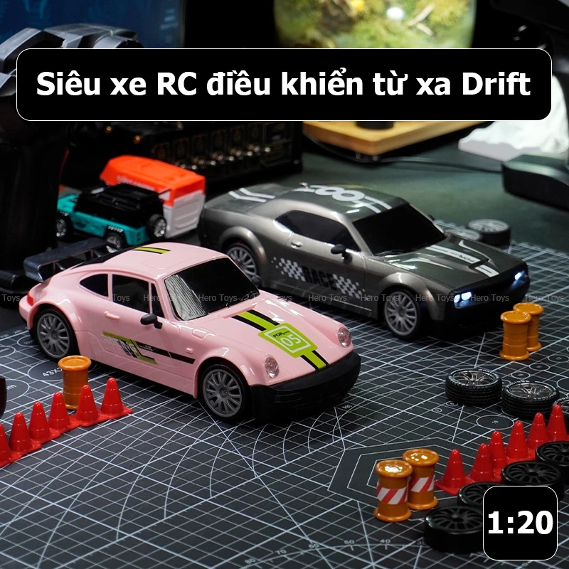 Xe ô tô điều khiển từ xa Drift RC tốc độ cao kèm pin sạc cao cấp giá rẻ, đồ chơi ô tô điều khiển từ 