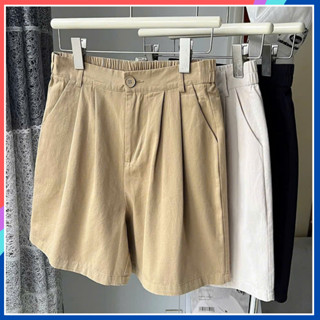 Quần short nữ bigsize lưng chun co giãn ống rộng thoải mái SH40 Quần đùi bò nữ kaki cotton nữ mặc ở nhà cạp cao tôn dáng