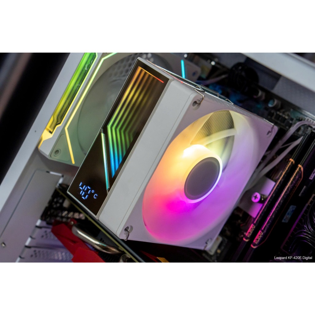 Tản nhiệt khí Leopard K400 Led RGB - Trắng/Đen hỗ trợ Socket Intel Core i, Xeon New Chính Hãng