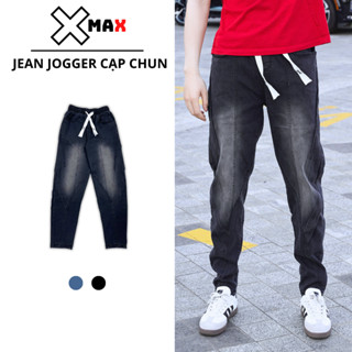 Quần Jean Jogger Cạp Chun Nam XMAX chất vải jean cao cấp co dãn, thiết kế line nối phong cách B150