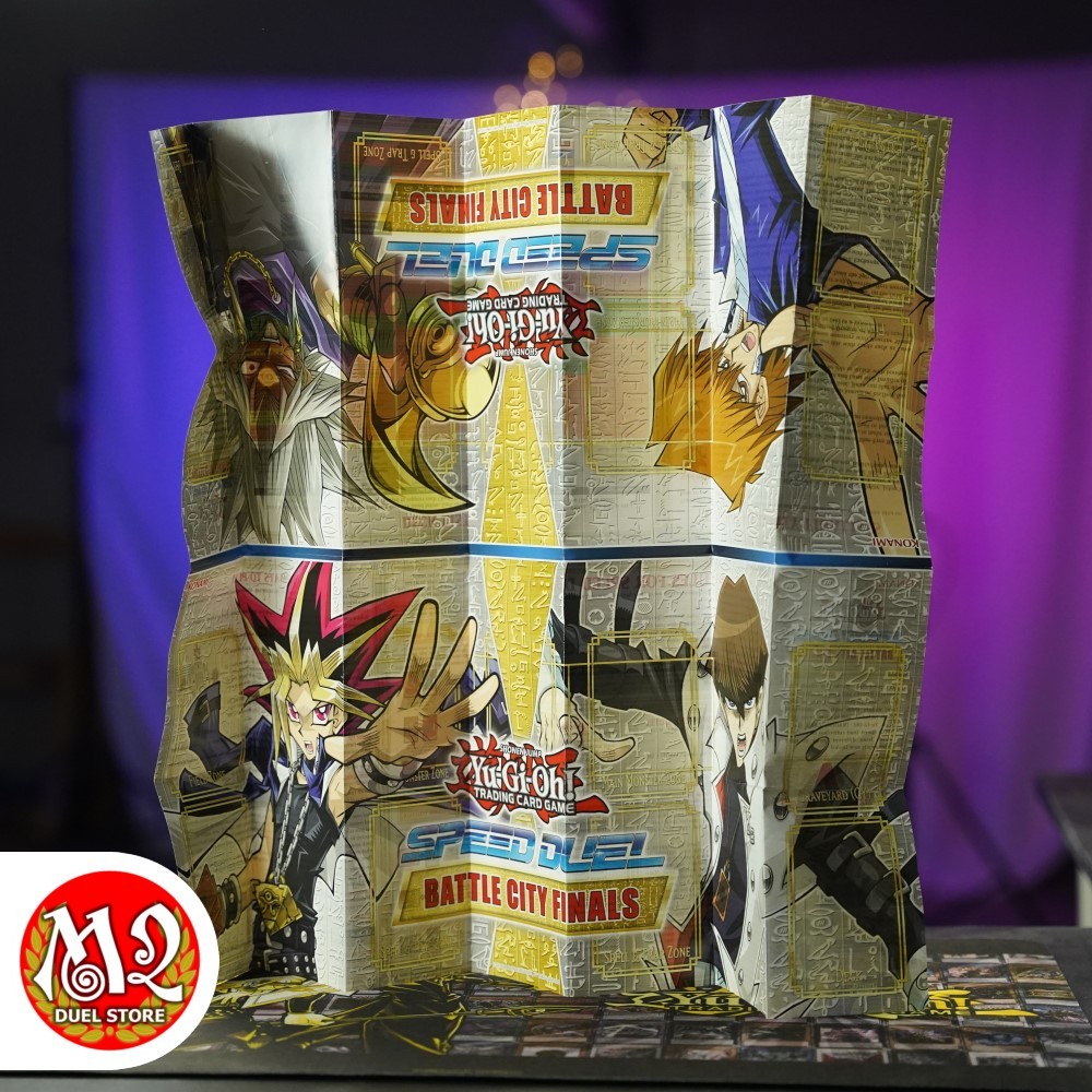 Bàn đấu bài 2 người chơi Playmat Yugioh SBC2 bằng giấy từ hộp Speed Duel Battle City Finals