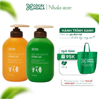  Dầu Gội Xả Hữu Cơ Gừng Sả Ngăn rụng  bết  tóc tóc 500g 