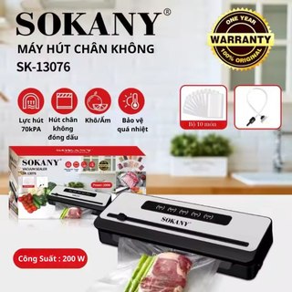 Máy hút chân không thực phẩm SOKANY SK-13076 tự động, hút không khí triệt để, nhỏ gọn, tiện dụng