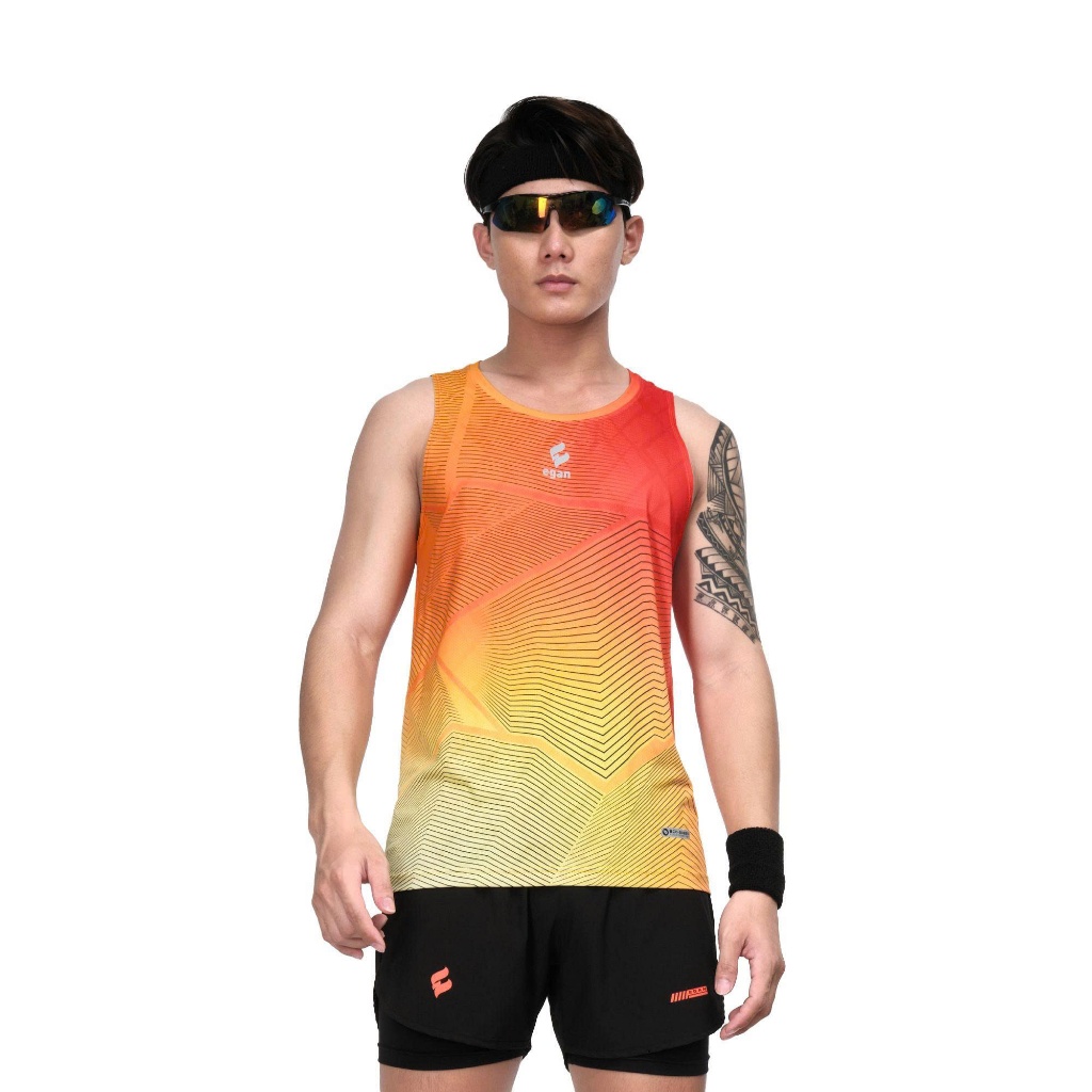 EGAN - Áo Thể Thao, Chạy Bộ NAM - BA LỖ Egan AC04 - HỒNG, Co Giãn Thoáng Mát AC04-MBL-CAM