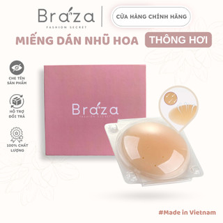  Miếng Dán Ngực Silicone Có Lỗ Thoáng Khí Không Lộ Viền Sử Dụng Được Nhiều Lần Cao Cấp BRAZA - 389 