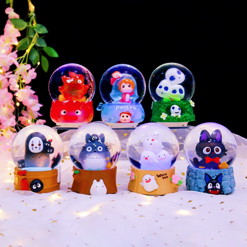 ( có nhạc có đèn) Blind box Cầu tuyết Totoro - 1 box lẻ chứa 1 bé cả nhà nhé - Gíung anime Nhật