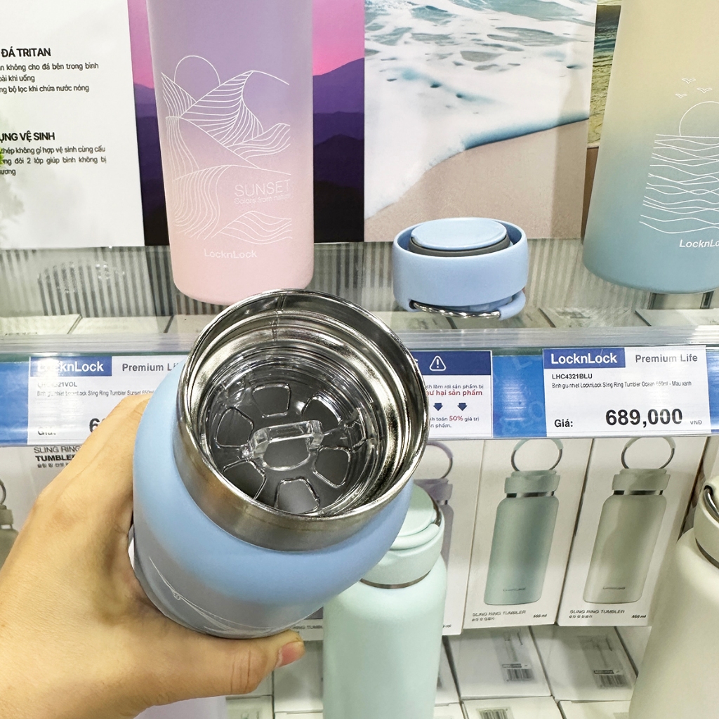 Bình Giữ Nhiệt LocknLock Sling Ring Nature Tumbler Có Quai Xách Cute 650ML LHC4321-4322 T2C | BigBuy360 - bigbuy360.vn