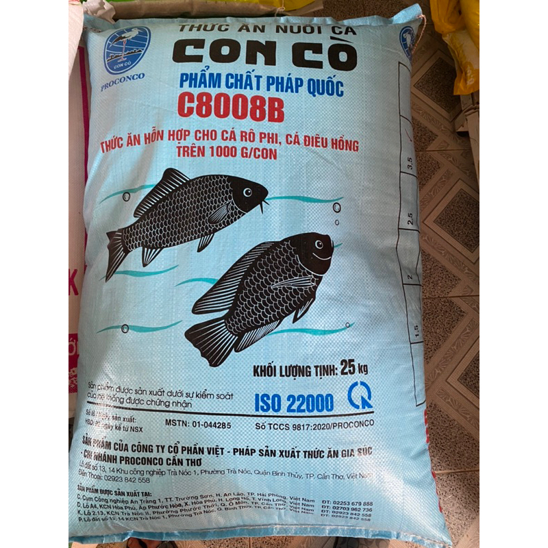 [10kg]Cám , thức ăn cá hiệu Con Cò, cho cá tạp , cá da trơn, cá có vẩy, cá rô-phi, cá lóc….