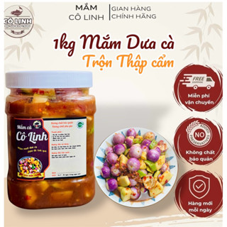 Mắm dưa cà thập cẩm vị miền trung mặn mặn cay nhẹ hũ lớn 1kg