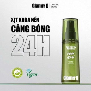 Xịt Khóa Nền Cố Định Glamrr Q Vegan cấp ẩm làm dịu giữ lớp makeup bền lâu 50ml