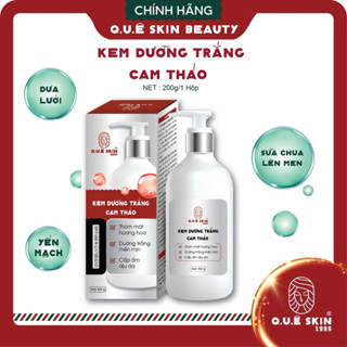 BODY kích CỐT kháng nước Quê Skin  (200ml) Chiết Xuất: Sữa lên men, Dưa Lưới và Yến Mạch hương hoa hỗ trợ chai sần