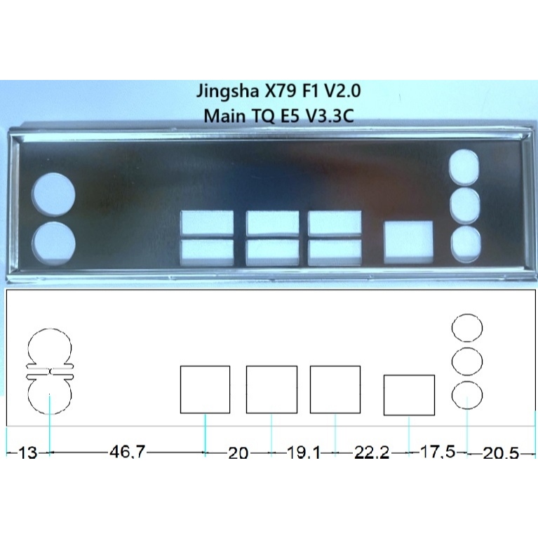 FE chặn main Trung Quốc Jingsha X79 F1 V2.0, Main TQ E5 V3.3C (Mainboard IO Shield: 126)