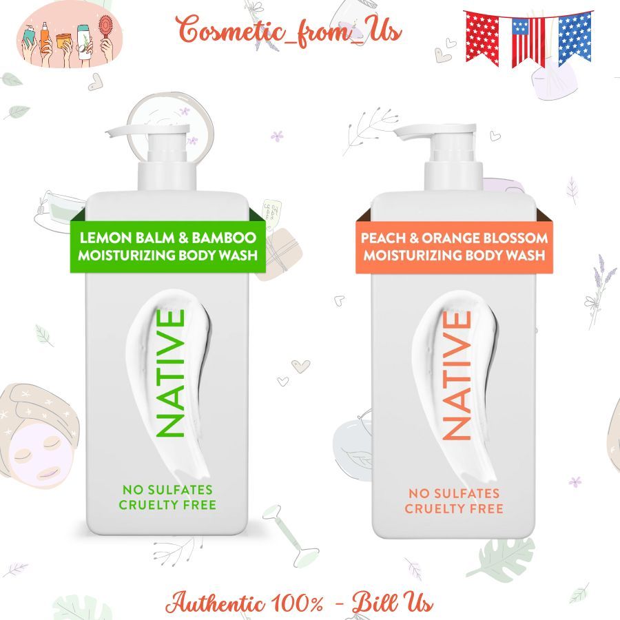 [Bill US] Sữa tắm thiên nhiên dành cho nam và nữ Native Body Wash, sữa tắm Native 532ml