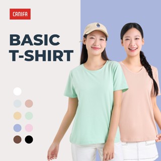 Áo phông nữ CANIFA cổ tròn trơn form rộng dáng cơ bản 6TS25A001