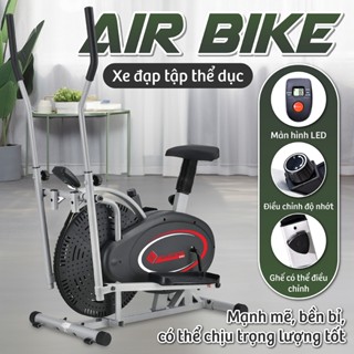   ALL COLOR  Xe đạp tập thể dục trong nhà -AIR BIKE kết hợp tay chân đồng hồ đo nhịp tim 