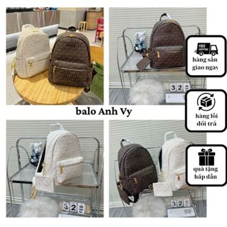 🌈Balo Da Đeo Vai Nam Nữ Đi Học SiZe 40 Hàng  Chất Liệu Da PU Chống Thấm Nước Họa Tiết Chữ 🌈