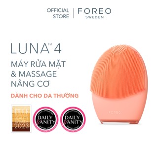Máy rửa mặt FOREO LUNA 4 cao cấp được chứng minh lầm sàng làm sạch sâu mát-xa trẻ hoá da bằng sóng âm T-sonic phiên bản cho da thường