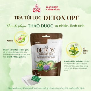 TRÀ DETOX OPC - Đẹp da, Giữ dáng, Thanh lọc cơ thể (Gói 50 túi lọc x1.5g)