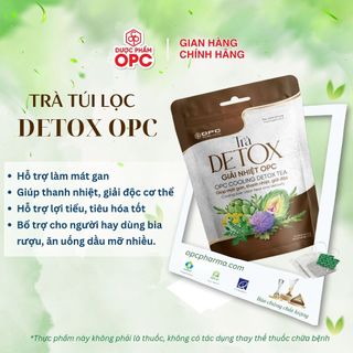 TRÀ DETOX OPC - Đẹp da, Giữ dáng, Thanh lọc cơ thể (Gói 50 túi lọc x1.5g)