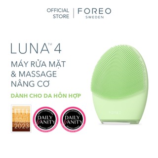 Máy rửa mặt FOREO LUNA 4 cao cấp được chứng minh lầm sàng làm sạch sâu mát-xa trẻ hoá da bằng sóng âm T-sonic phiên bản cho da hỗn hợp