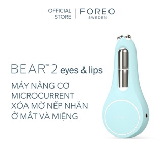 FOREO BEAR 2 Cho Mắt và Môi- Thiết bị massage nâng cơ bằng dòng điện siêu nhỏ tiên tiến - Nâng cơ mặt tức thì bằng dòng điện siêu nhỏ | Thiết Bị Chăm Sóc Mắt | Nâng chân mày | Thiết bị điều trị quầng thâm mắt & làm căng mọng môi