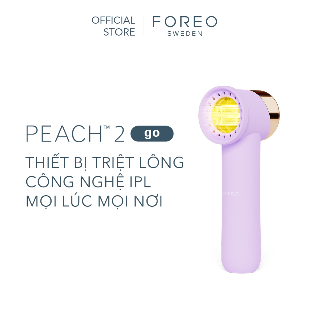 Máy triệt lông full body và mặt cao cấp FOREO PEACH 2 GO với công nghệ IPL kết hợp với cơ chế làm lạnh cho làn da và xung massage T-sonic | BigBuy360 - bigbuy360.vn
