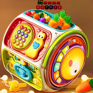 Khối bận rộn phát nhạc 9in1  QHT KID, đồ chơi giáo sớm cho bé từ 9 tháng tuổi phát triển trí tuệ