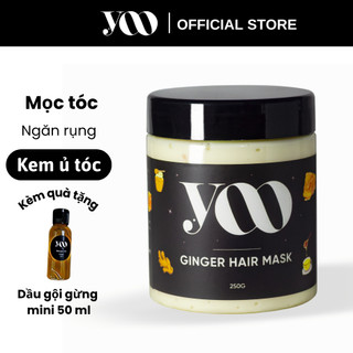  Kem Ủ Xả Tóc Gừng Tươi Ngăn Rụng Giảm Stress Làm Mượt Tóc Phục Hồi Hư Tổn 250g - Yoo.haircare 