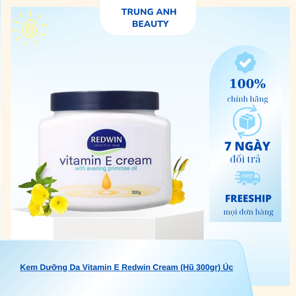 Kem Dưỡng Da Vitamin E Redwin Cream (Hũ 300gr) Úc