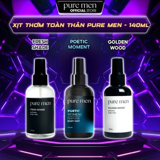  COMBO RẺ HƠN  Bodymist Nam Pure Men - Xịt Thơm Toàn Thân Lưu Hương Nam Tính Sang Trọng-140ml-Body miss Nước Hoa Khử Mùi 