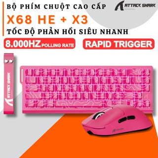 Bộ Bàn Phím Chuột Gaming Attack Shark X68 HE Kèm Chuột X3 Công Nghệ Magnetic, LED RGB, Siêu Nhẹ
