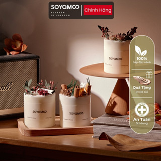   Kèm Đế  Nến Thơm Soyamoo Floral Forest Sáp Đậu Nành Thư Giãn Giảm Stress - Chính Hãng SOYAMOO 