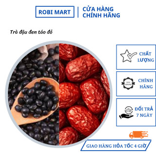 Trà đậu đen táo đỏ robimart giúp trẻ hóa, sáng da, thận khỏe - gói 65g