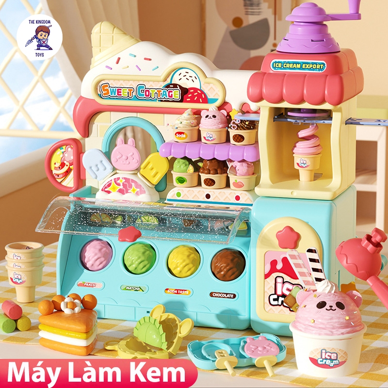 Đồ Chơi Máy Làm Kem Đất Sét - Tự Khô, 36 Màu, Chất Liệu Tự Nhiên, Kèm Dụng Cụ, Phát Triển Sáng Tạo