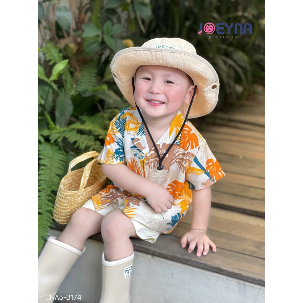 Set bộ đi biển Joeyna B174 cổ ve cho bé 8-23kg