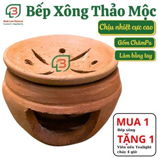  Bếp Xông Thảo Mộc Bếp Xông Bồ Kết Gốm Chăm siêu bền chịu nhiệt giá sỉ tại lò Bình Lam Natural  Bảo hành bể vỡ  