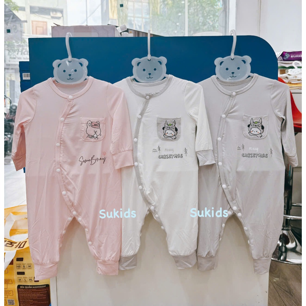 BODY CÀI LỆCH DÀI TAY CHO BÉ 0-9M DOKMA DB3113