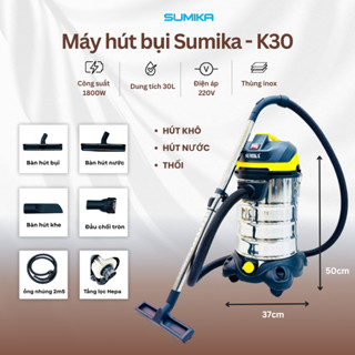 Máy hút bụi SUMIKA K30, công suất 1800W, hút bụi, hút nước và thổi, Motor lõi đồng